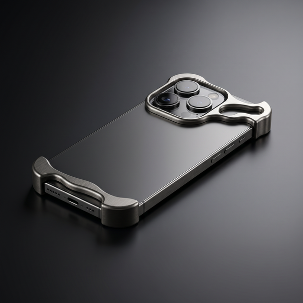 Titan zinc-alloy metal-frame armor case on a smartphone